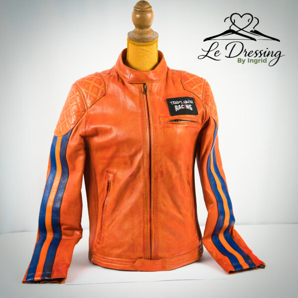 Blouson en Cuir Racing