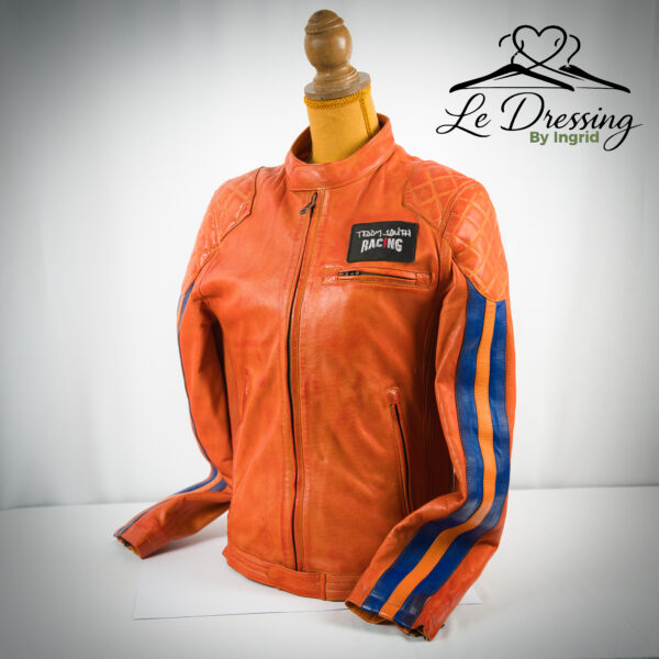 Blouson en Cuir Racing