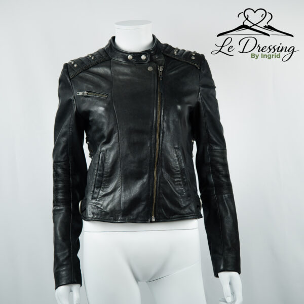 Blouson IKKS Cuir noir Taille 36